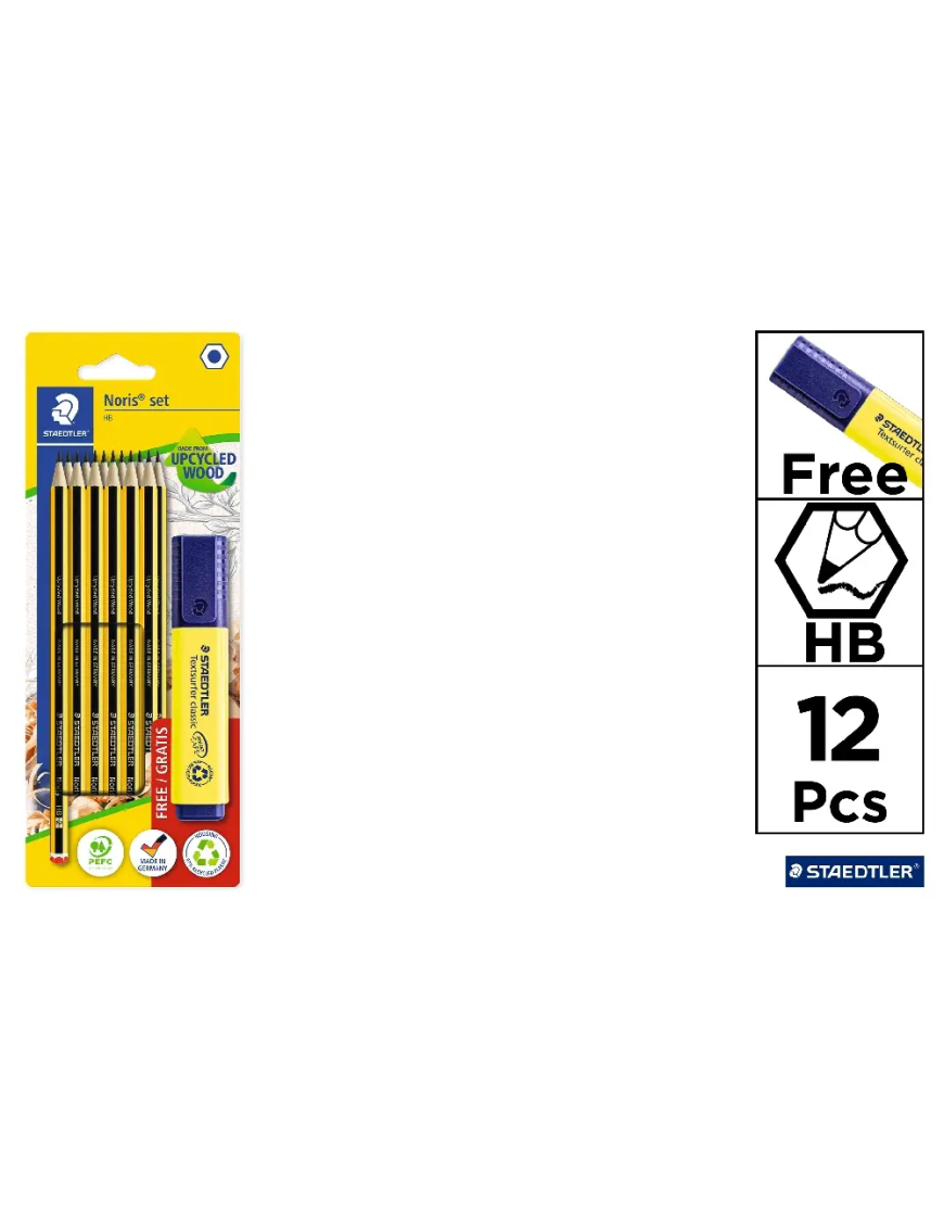 PP LAPIZ NORIS 12 LAPICEROS+FLUORESCENTE UNIDAD