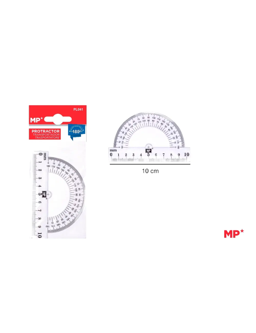 PP REGLA MP TRANSPORTADOR ANGULOS 180º UNIDAD