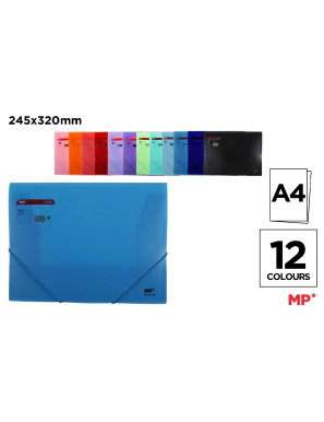 PP CARPETA MP A4 C/SOLAPA Y GOMA COLORES UD