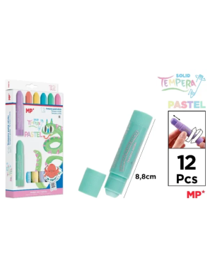 PP TEMPERA SOLIDA MP COLORES PASTEL P/12UDS