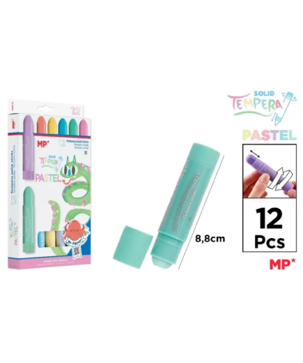 PP TEMPERA SOLIDA MP COLORES PASTEL P/12UDS