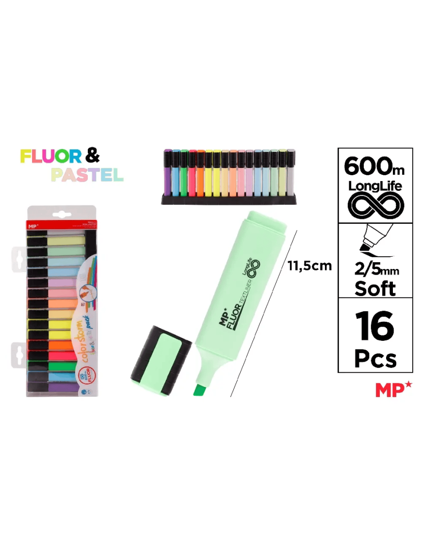 PP SUBRAYADOR MP COLOR STORM P/16UD