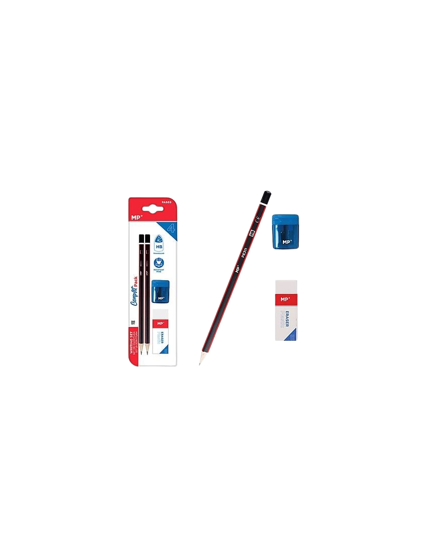 PP SET ESCRITURA LAPIZ+GOMA+SACAPUNTAS UNIDAD