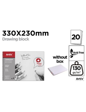 PP BLOC DIBUJO Fº S/RECUADRO ESPIRAL 20 HOJAS UD