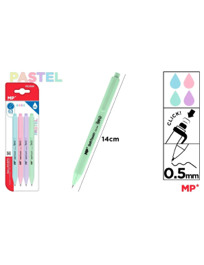 PP BOLIGRAFO MP GEL 0,5MM COLORES PASTEL P/4UD