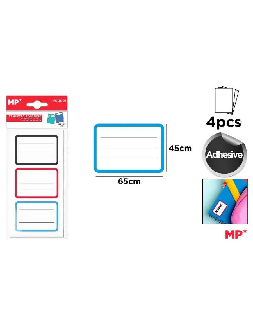 PP ETIQUETAS MP ADHESIVAS 45X65 MM UNIDAD