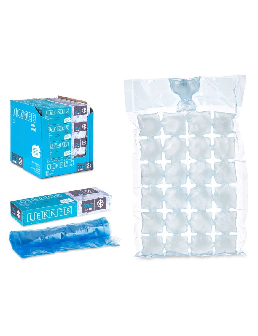 BOLSA CUBITOS HIELO LEKNES P/12 UD