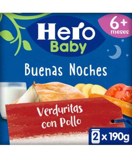 POTITO HERO B/NOCHE POLLO C/VERDURAS P/2.UD