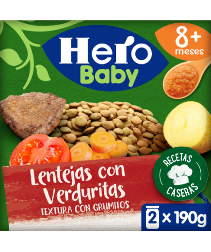 POTITO HERO BABY RECETA LENTEJAS/VERDURITA P/2 UD
