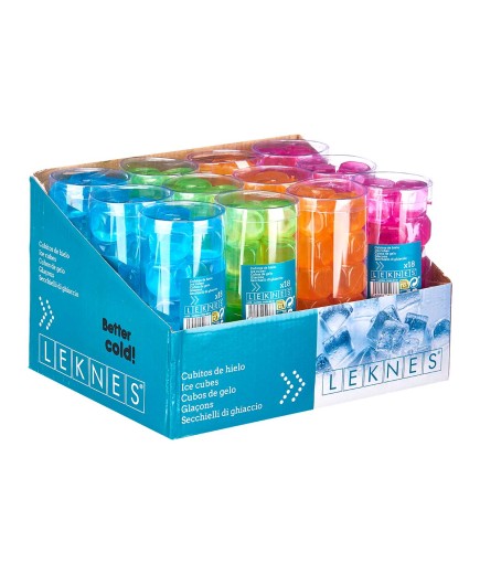 CUBITOS HIELO LEKNES COLORES P/18 UD