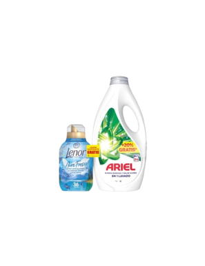 DETERGENTE ARIEL LIQUIDO 29LAV+LENOR ALPIN 36 DOSI