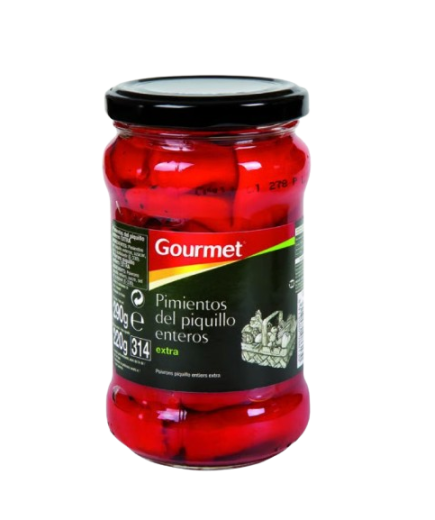 PIMIENTOS PIQUILLO ENTEROS 13/16 B/225GR
