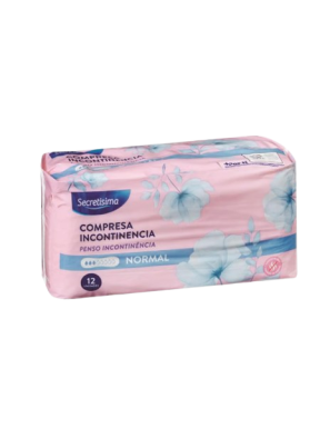COMPRESA SECRETISIMA INCONTINENCIA NORMAL B/12UDS