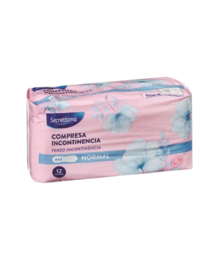 COMPRESA SECRETISIMA INCONTINENCIA NORMAL B/12UDS