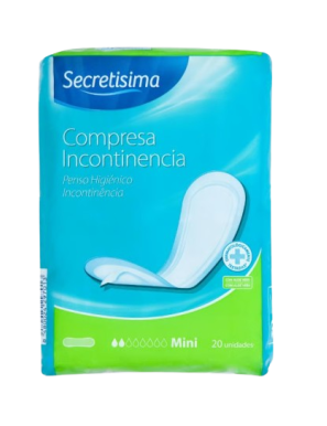 COMPRESA SECRETISIMA INCONTINENCIA MINI B/20UDS