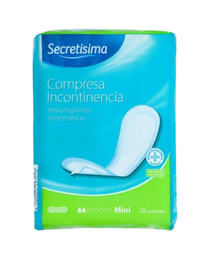 COMPRESA SECRETISIMA INCONTINENCIA MINI B/20UDS