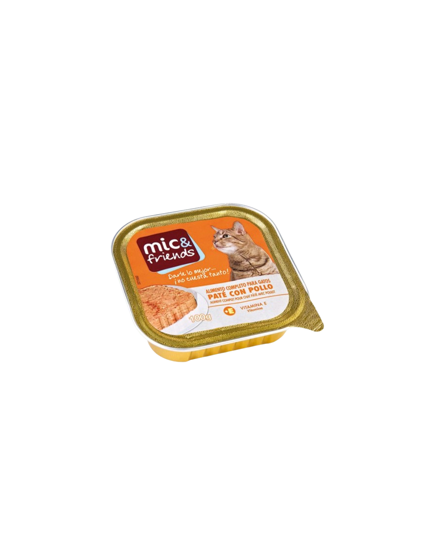 COMIDA GATO MIC&FRIENDS POLLO L/100G