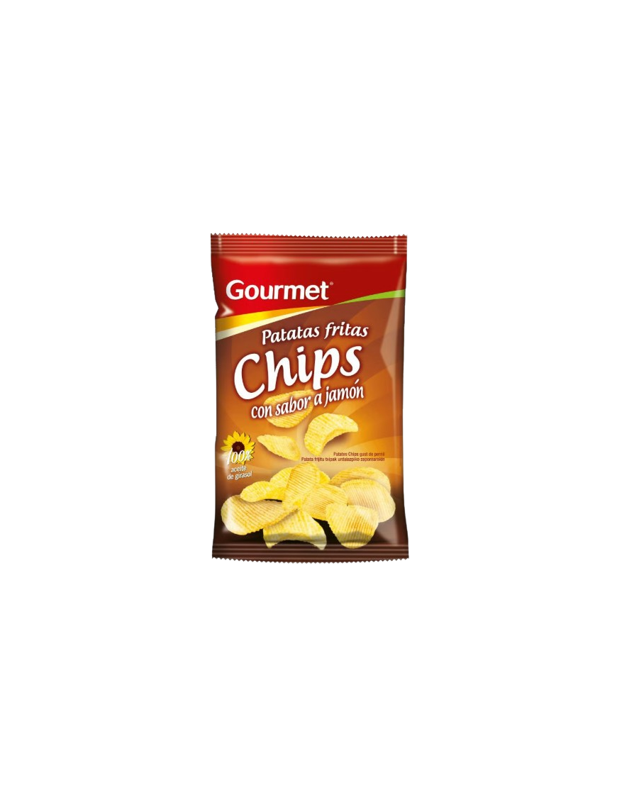 PATATAS FRITAS GOURMET CHIPS JAMON B/150GR