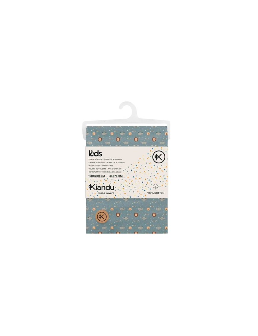 FUNDA EDREDON 150X200+F/ALMOHADA J/AZUL UNIDAD