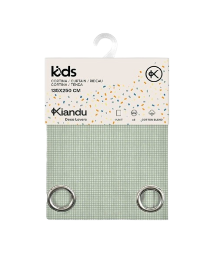 CORTINA ANILLAS KIDS 135X250 ALGODON T/MENT UNIDAD
