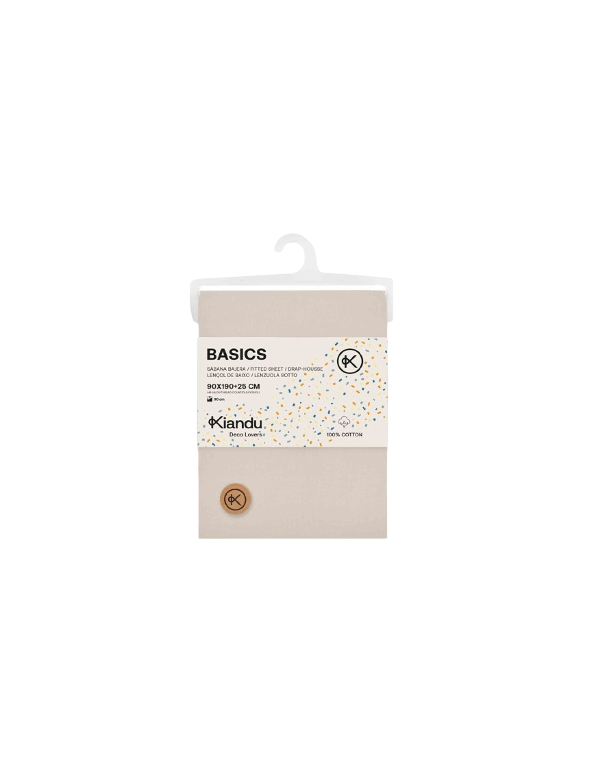 SABANA BAJERA KIDS 90X190X25 100%ALGODON T/BEIGE