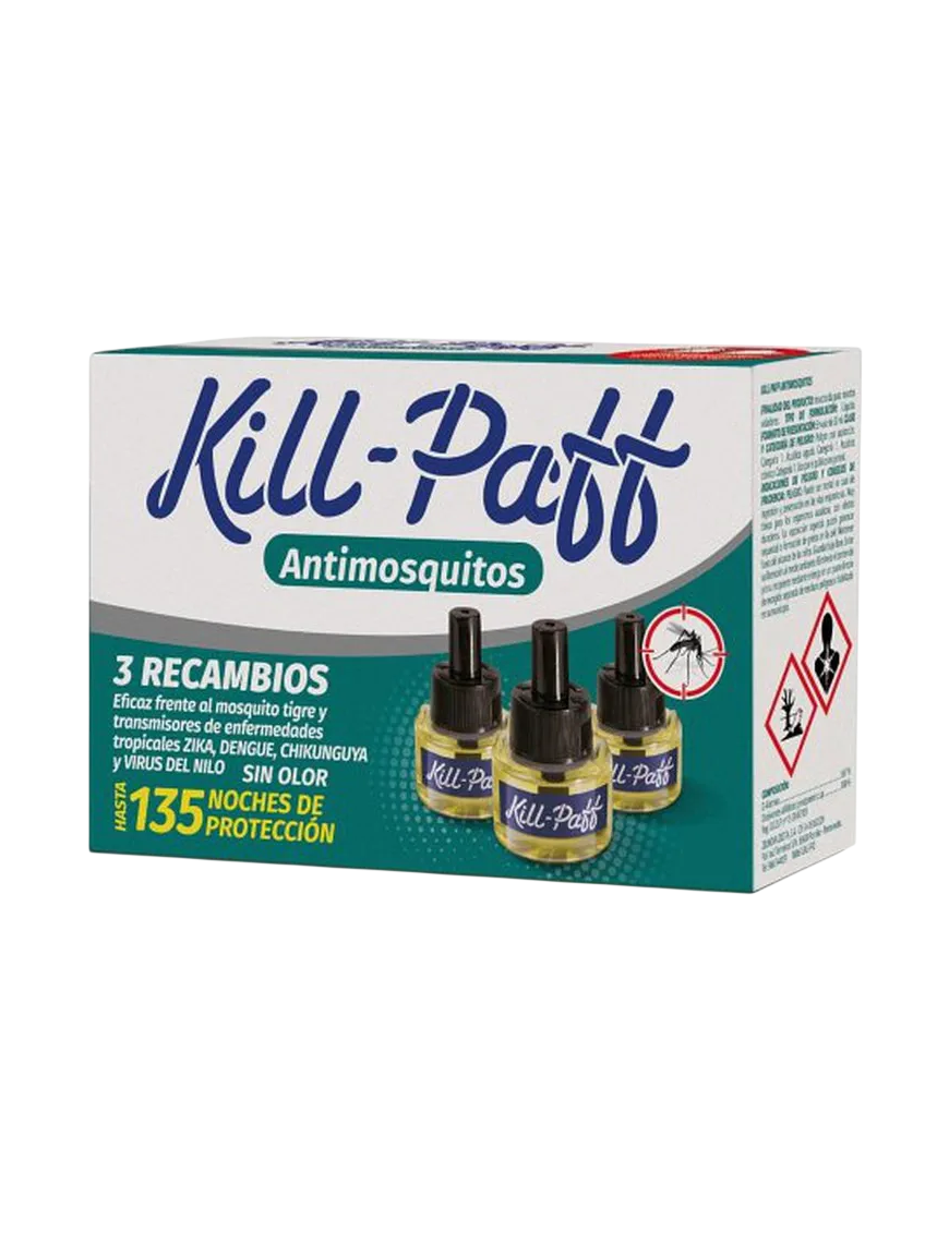 INSECTICIDA KILL PAFF ELECTRICO 3 RECAMBIOS
