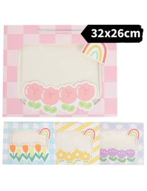 BOLSA REGALO PRIMAVERA 32X42X10CM  UNIDAD