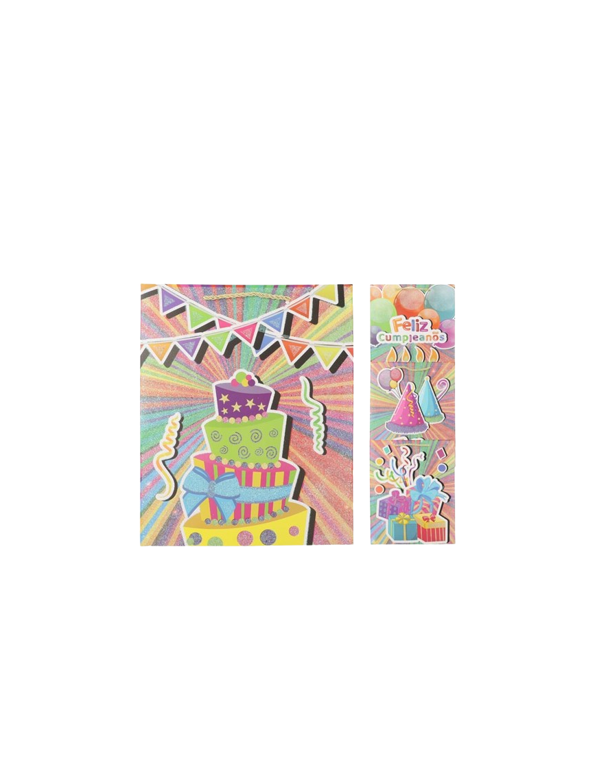 BOLSA REGALO BDAY 23X18X10CM  UNIDAD