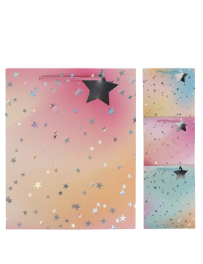 BOLSA REGALO STAR 26X32X12CM  UNIDAD