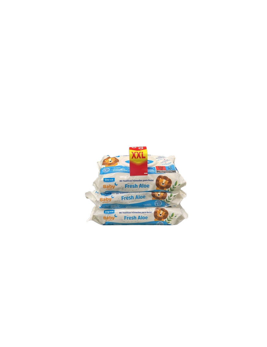 TOALLITAS BEBE BABYCREAM  80ud Pack-3 ud