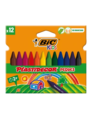 PP CERA PLASTIDECOR BIC PEQUES COLORES  P/12 UD