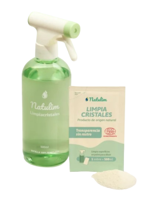 LIMPIACRISTAL NATULIM CAJA 2 SOBRE 1 LITRO + SPRAY