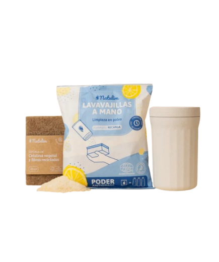 LAVAVAJILLAS NATULIM MANO POLVO BOLSA 250GR + VASO