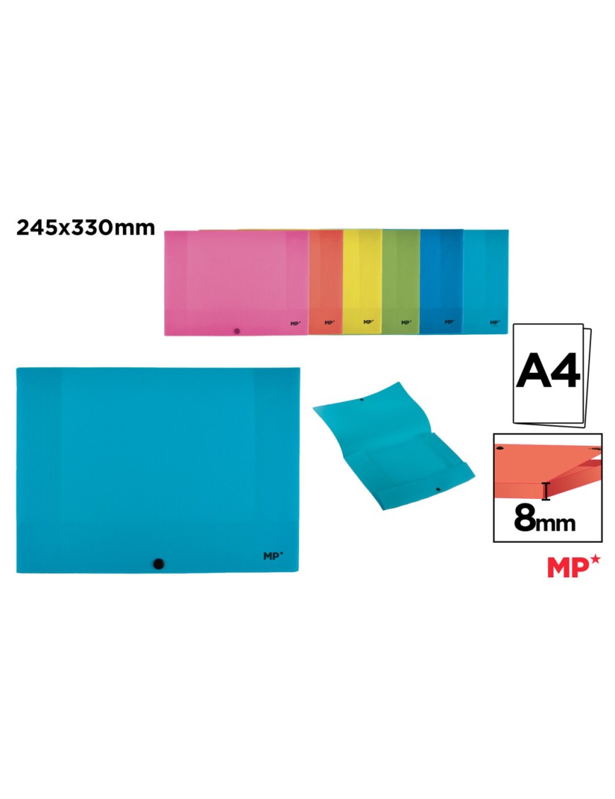 PP CARPETA MP A4 C/SOLAPA Y BOTON UD