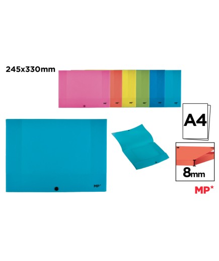 PP CARPETA MP A4 C/SOLAPA Y BOTON UD