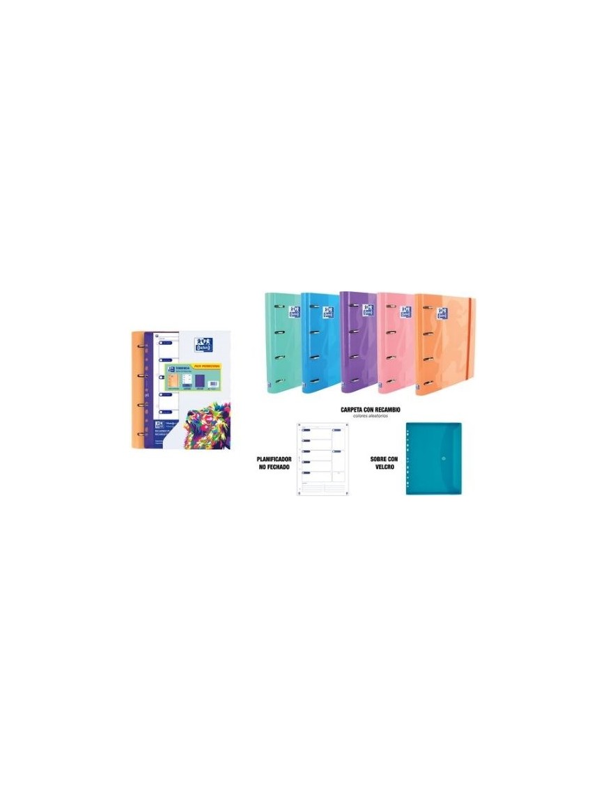 PP CARPETA OXFORD 4 ANILLAS Fº C/RECAMB-SEPAR-PLAN