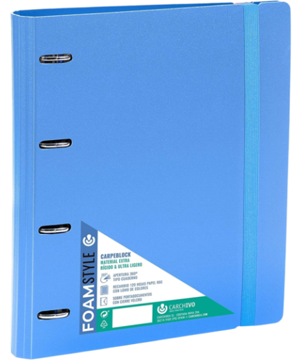 PP CARPETA CARPEB 4 ANILLAS Fº C/RECAMBIO COLOR UD