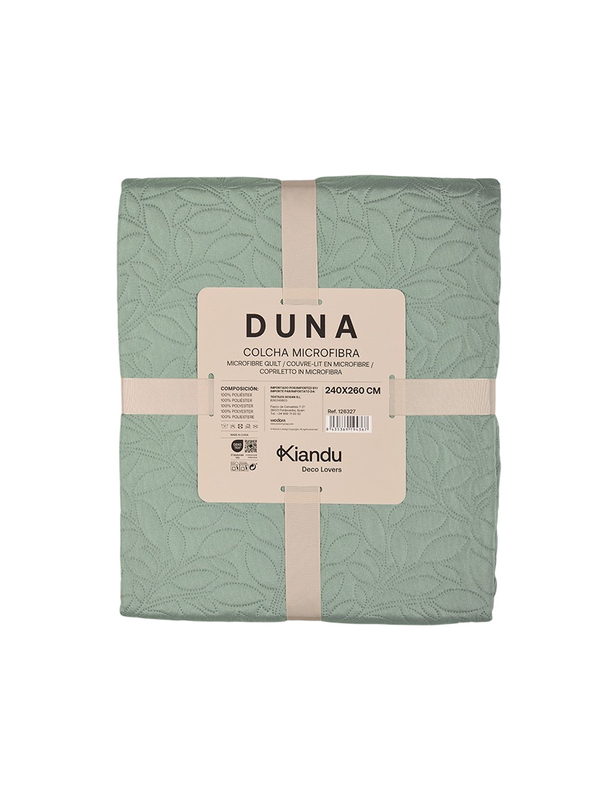 COLCHA BOUTI DUNA 240X260 VERDE MAR UNIDAD