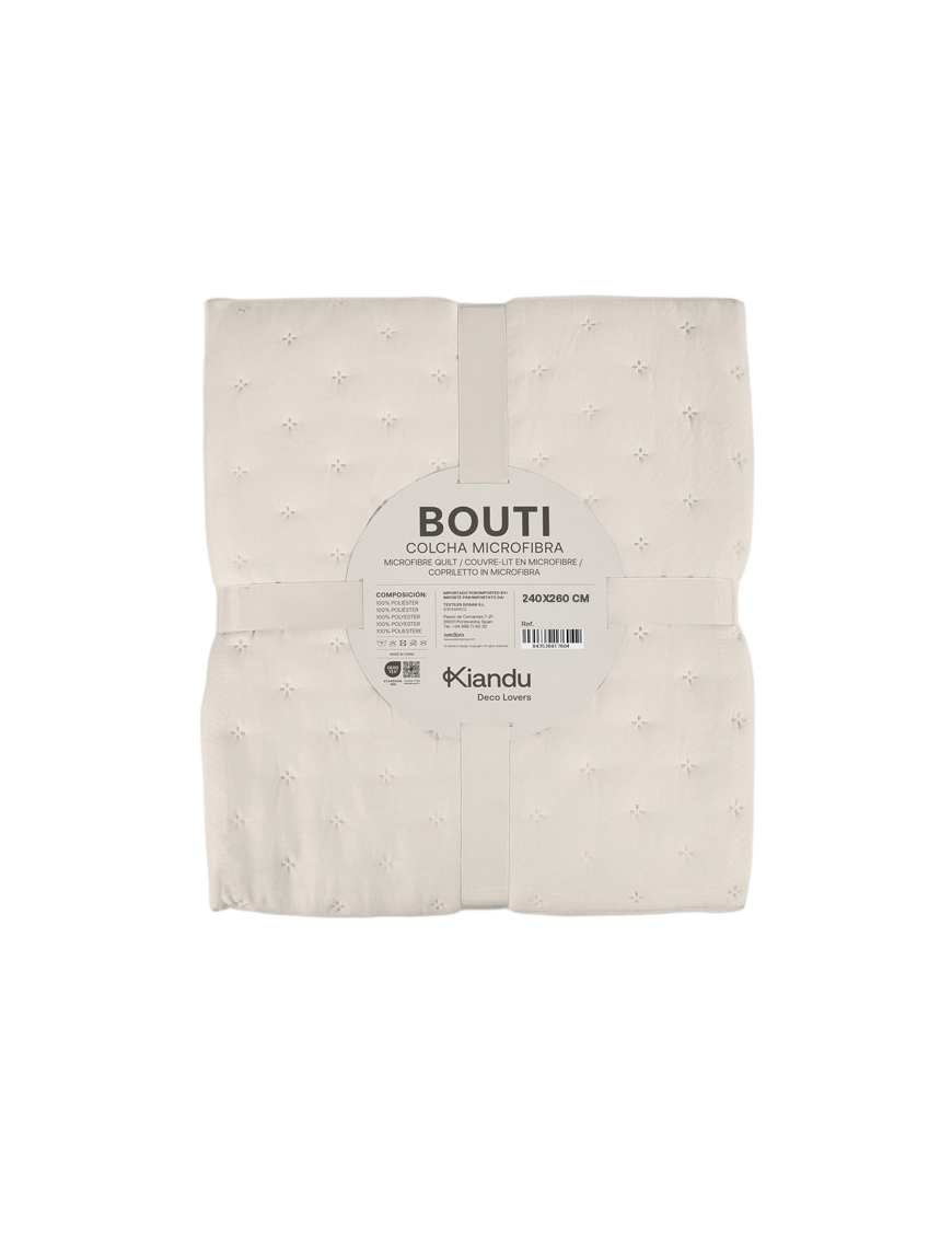 COLCHA BOUTI DAYLI 240X260 CRUDO UNIDAD