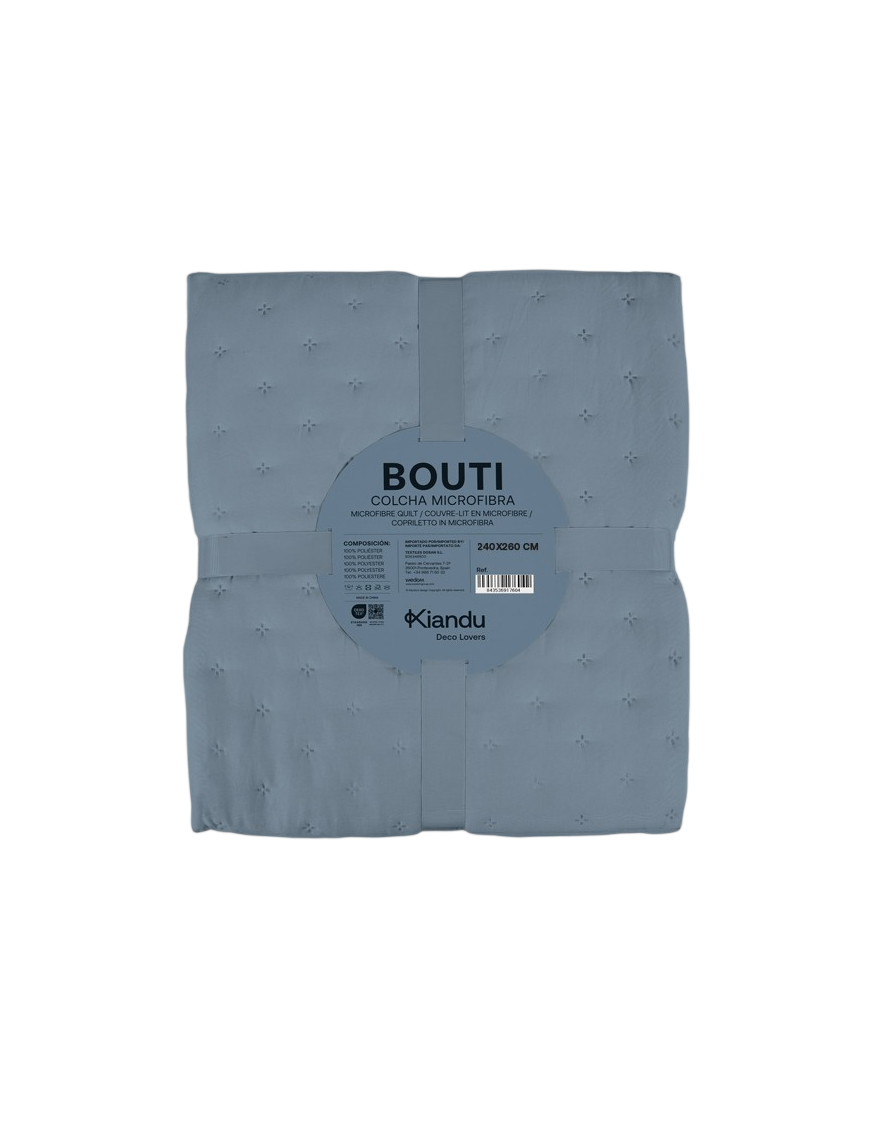 COLCHA BOUTI DAYLI 240X250 INDIGO UNIDAD