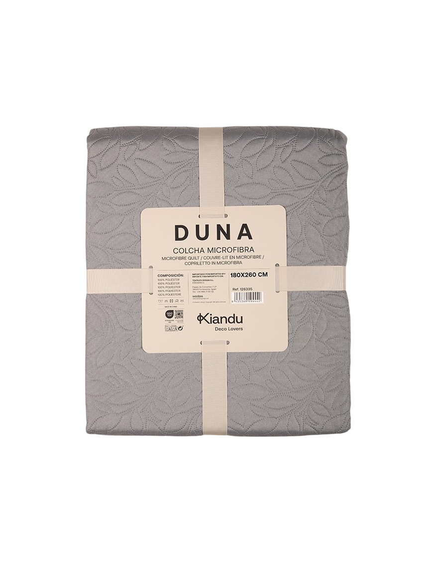 COLCHA BOUTI DUNA 180X260 GRIS UNIDAD