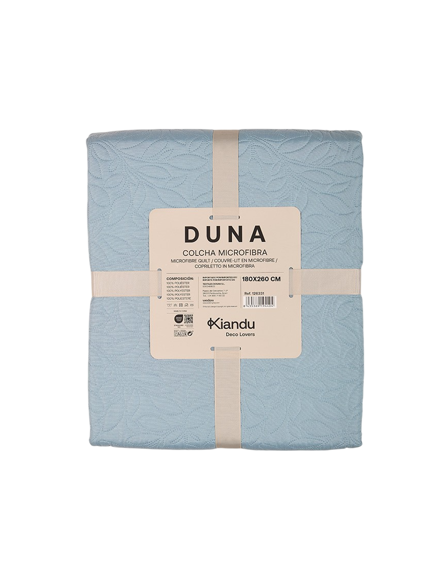 COLCHA BOUTI DUNA 180X260 AZUL UNIDAD