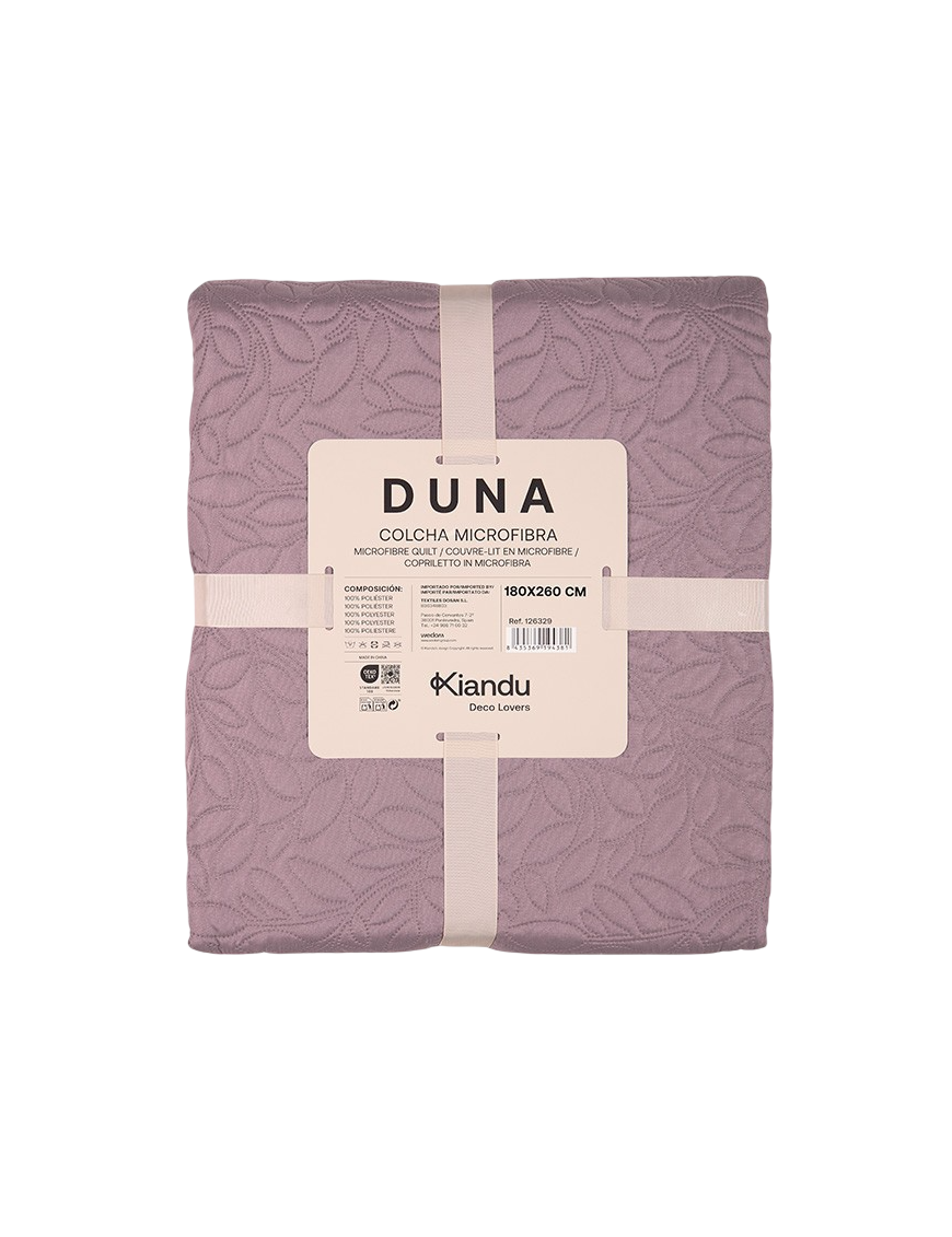 COLCHA BOUTI DUNA 180X260 MALVA UNIDAD