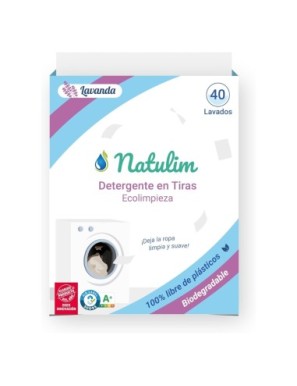 DETERGENTE NATULIM TIRAS LAVANDA CAJA 40 LAVADOS