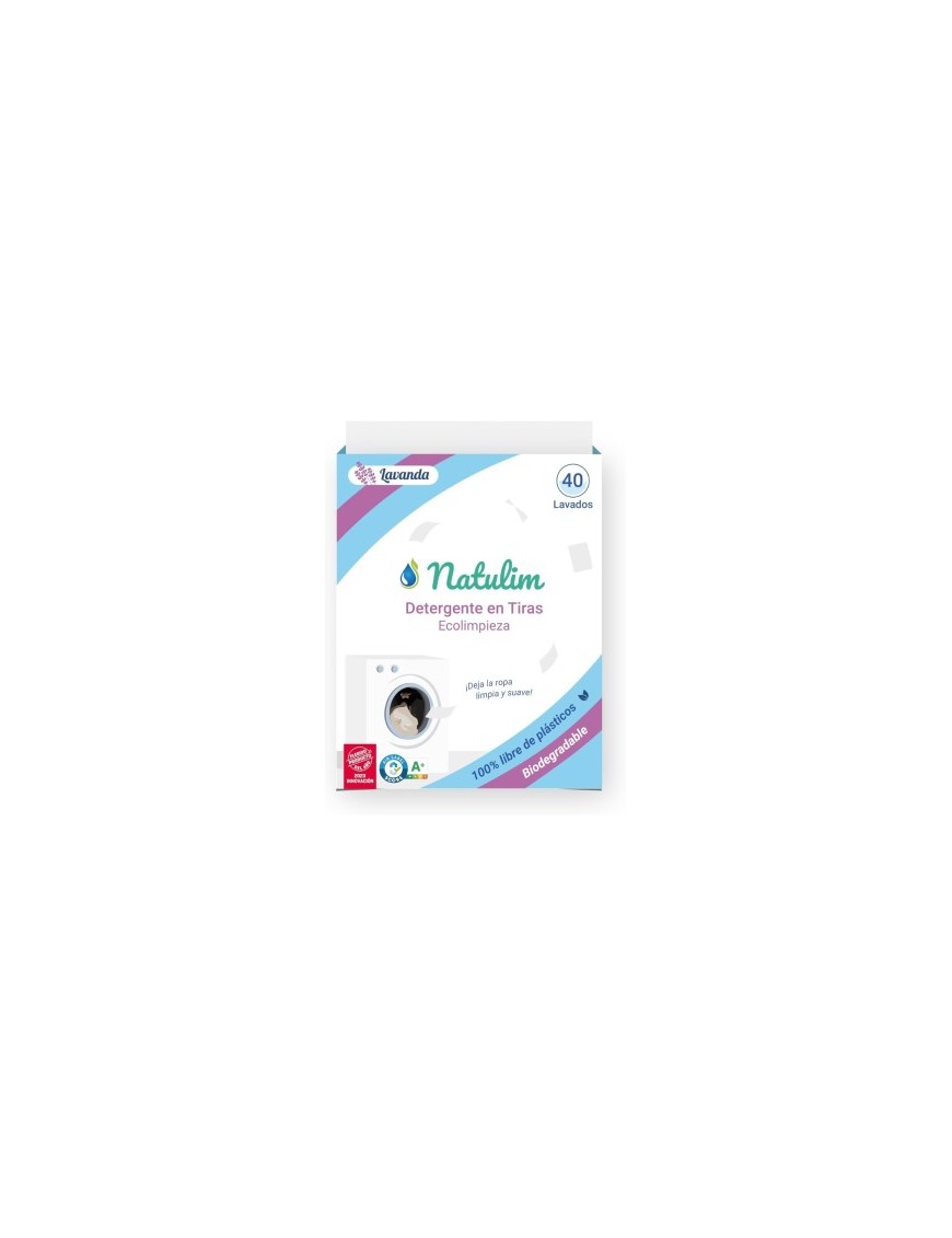 DETERGENTE NATULIM TIRAS LAVANDA CAJA 40 LAVADOS