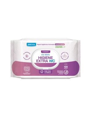 PAPEL HIGIENICO HUMEDO WC BREVIA EXTRA P/100 UD