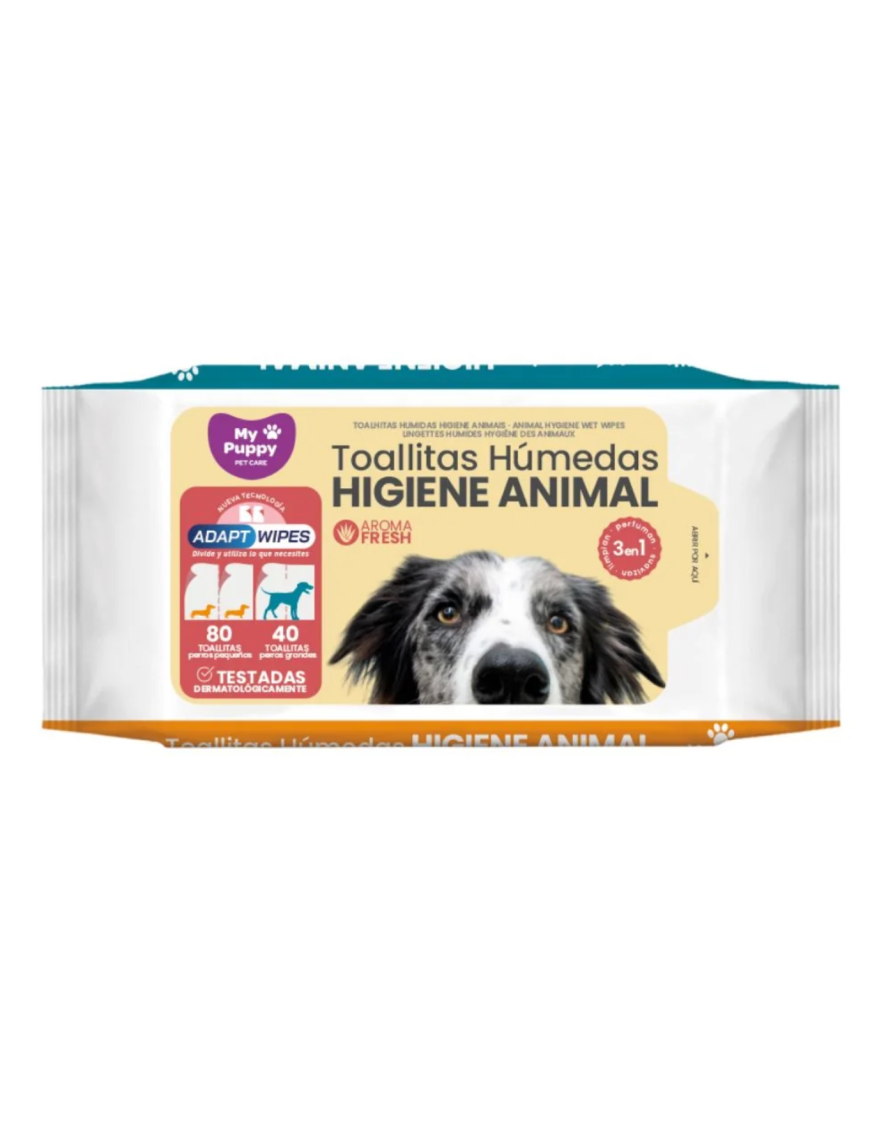 TOALLITAS HIGIENE ANIMAL MY PUPPY P/40-80 UD