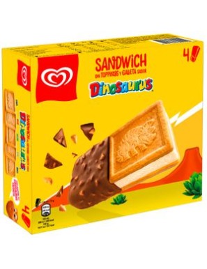HELADO FRIGO DINOSAURUS SANDWICH P/4U