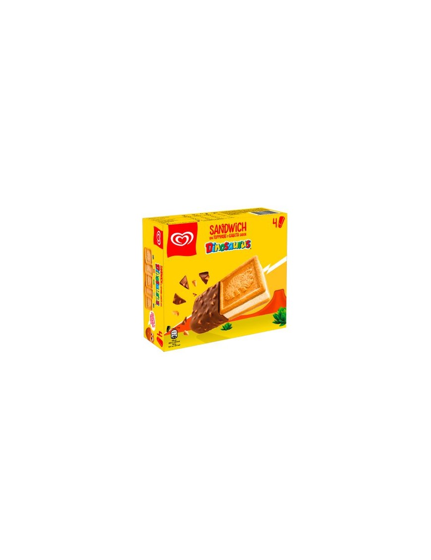 HELADO FRIGO DINOSAURUS SANDWICH P/4U