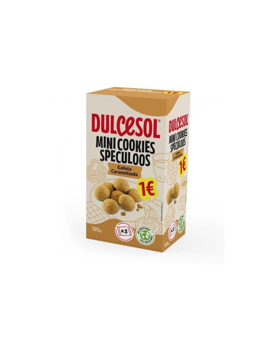 DULCESOL MINI COOKIES SPECULOS CARAMELIZA P/105GR 